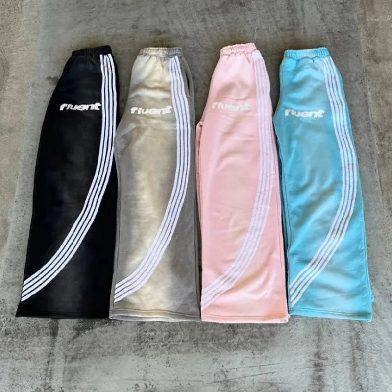 Y2K-pantalones de chándal para hombre.