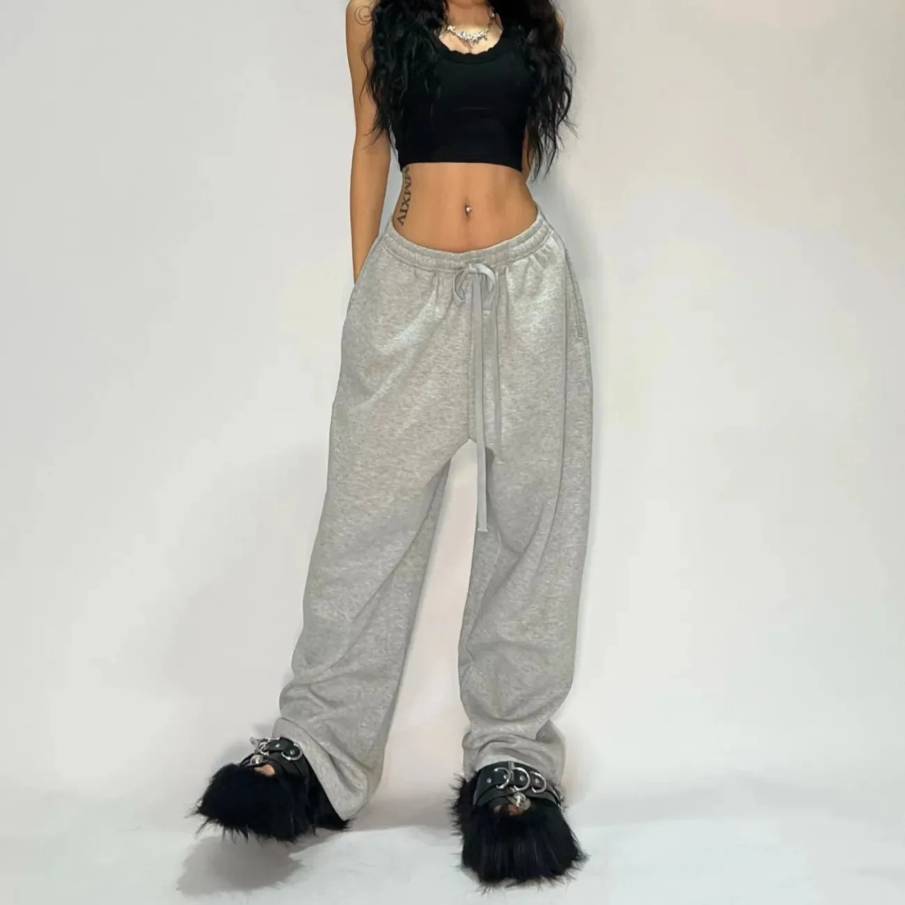 Y2K-pantalones de chándal para hombre