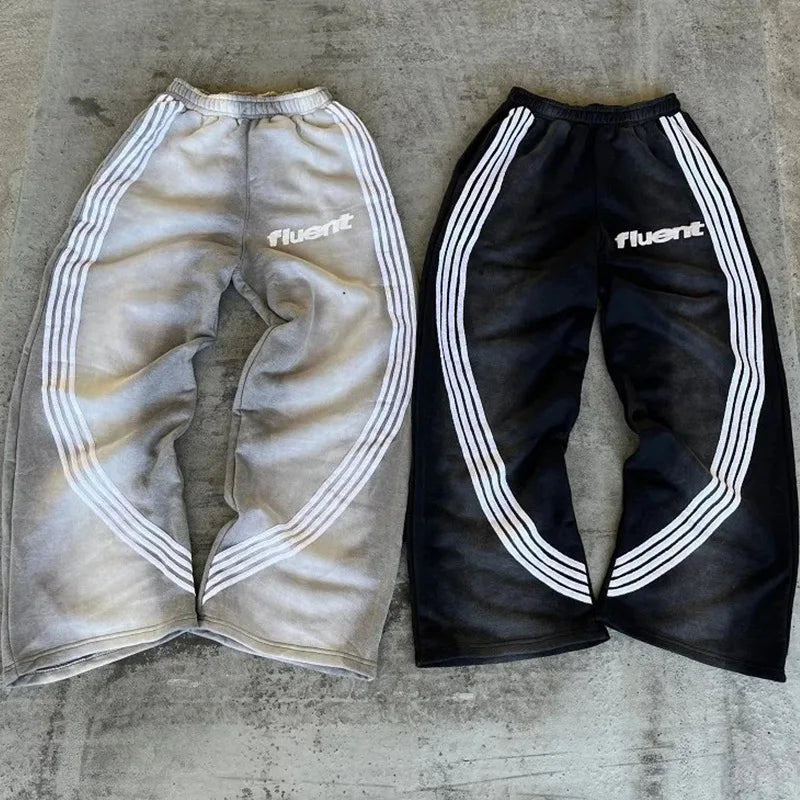 Y2K-pantalones de chándal para hombre.