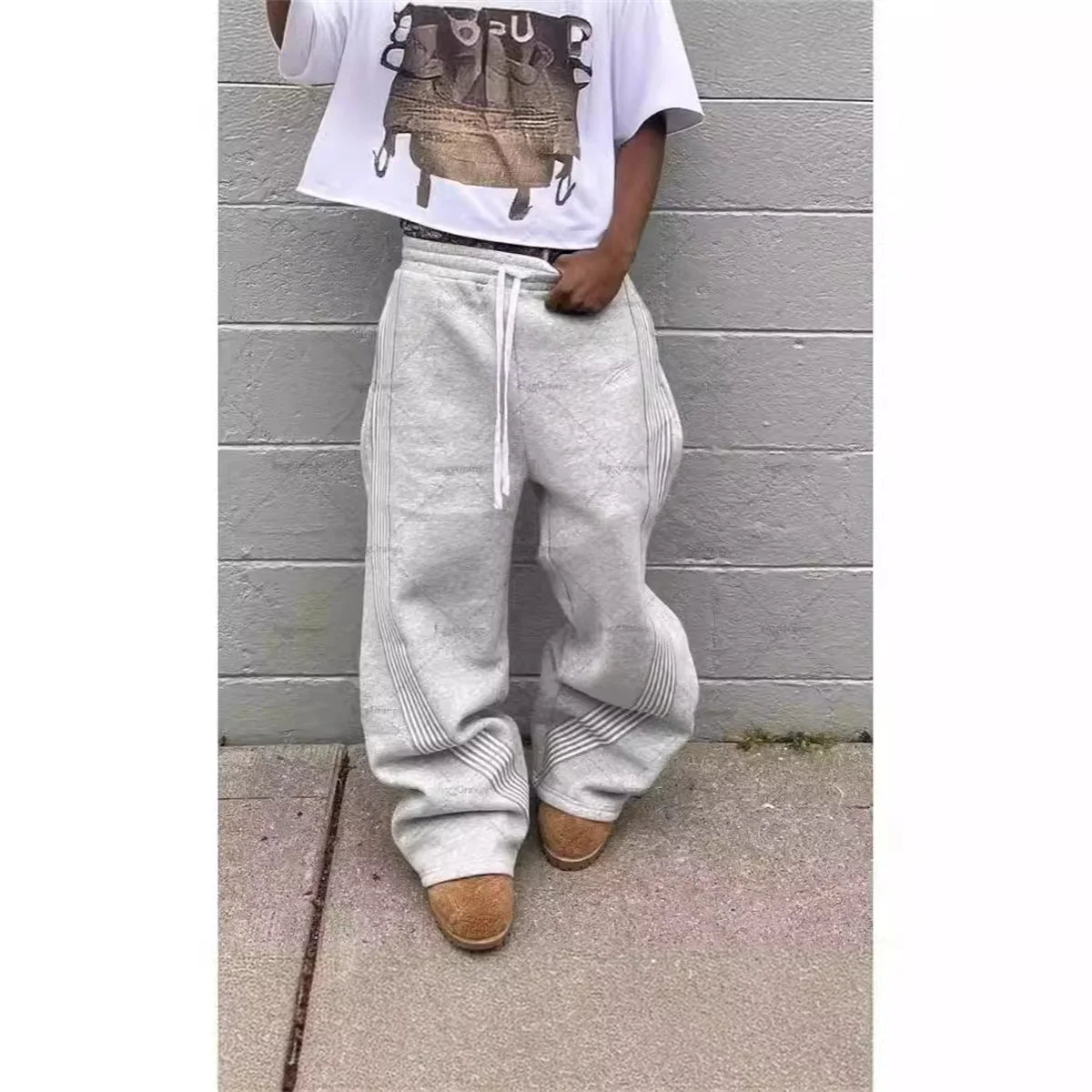 Y2K-pantalones de chándal para hombre