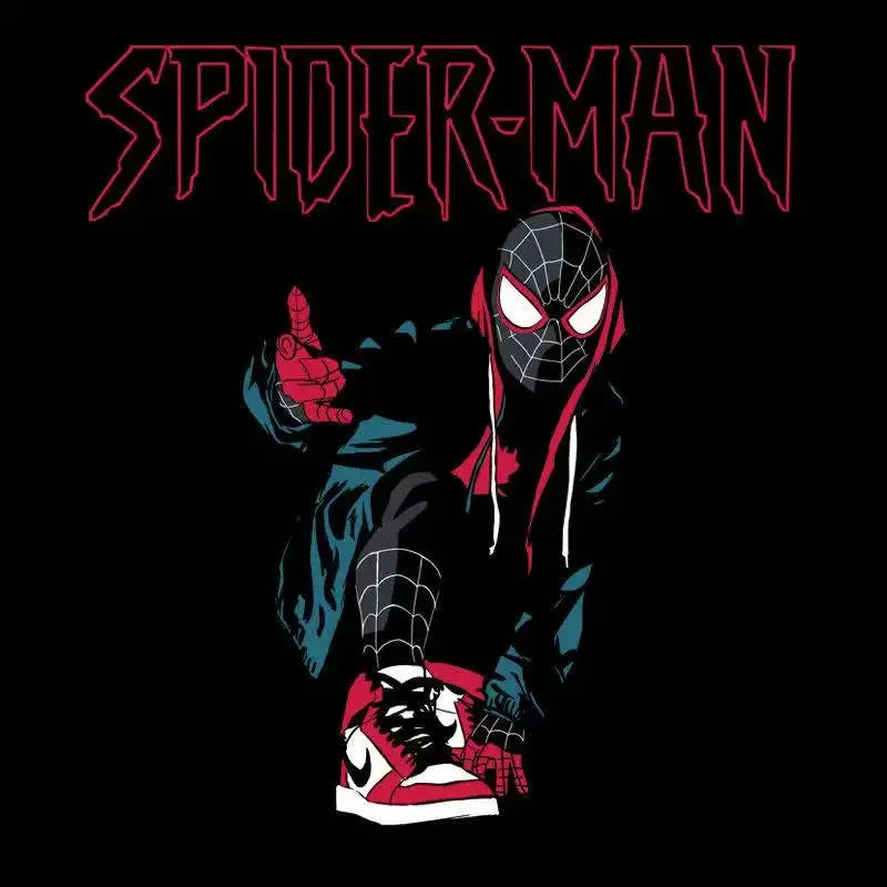 Camiseta de manga corta con cuello redondo de Spider Man.