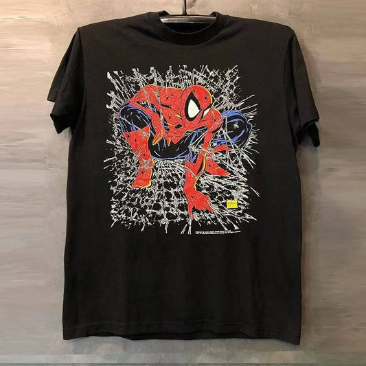 Camiseta de manga corta con cuello redondo de Spider Man.