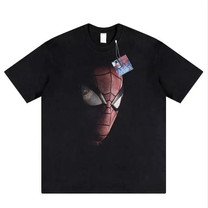 Camiseta de manga corta con cuello redondo de Spider Man.
